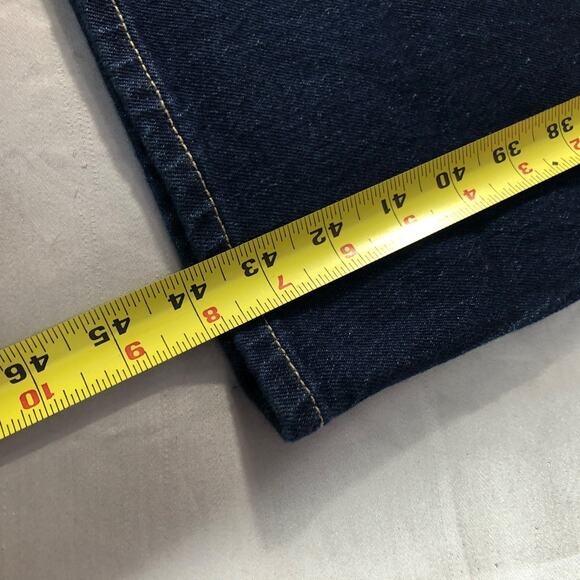 NWT Free Assembly Patch Pocket Jeans Womens Blue Wide Leg Dark Wash Size 16 New - Picture 5 of 13